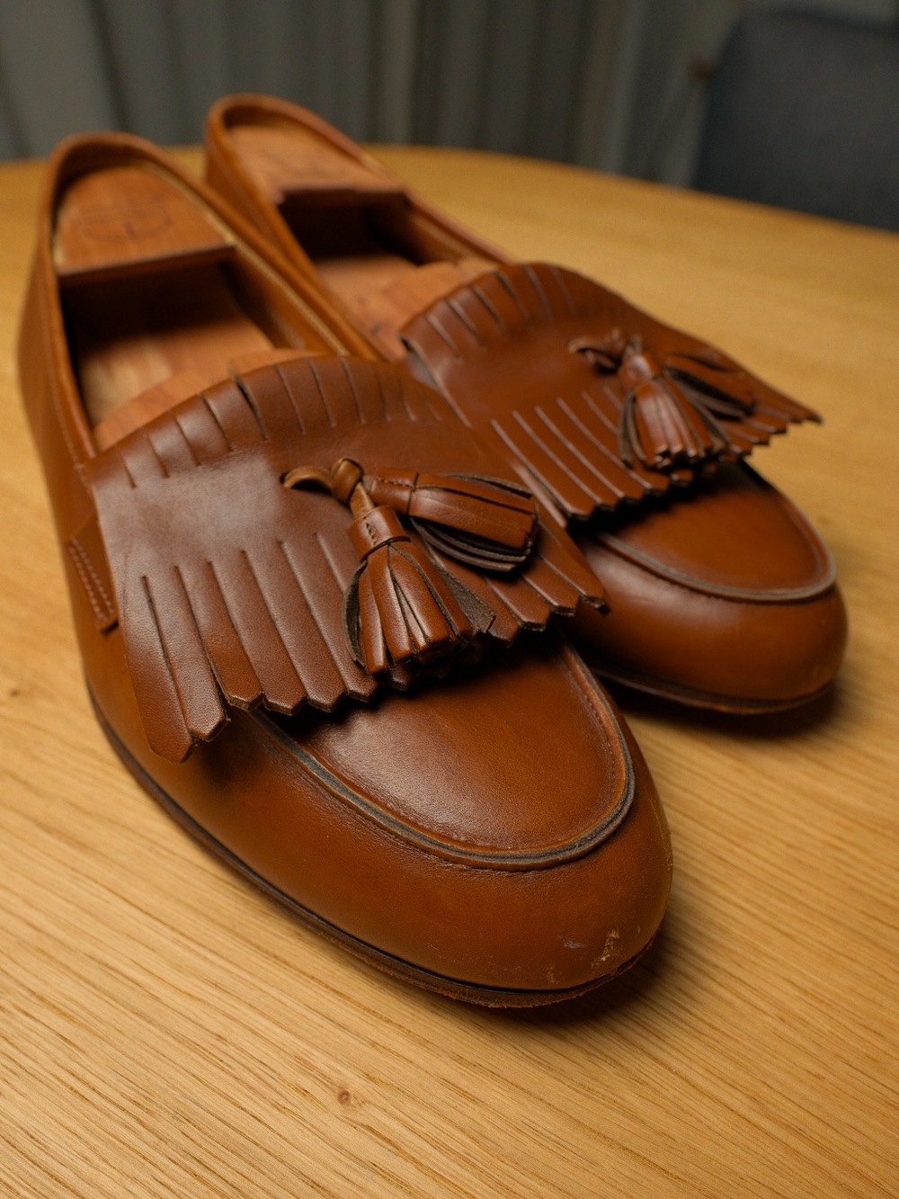 Vintage Polo Ralph Lauren Made in Italy Leather Kiltie Tassel Loafers - Picture 3 of 11